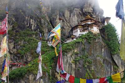 塔上 不丹 寺庙 修道院 亚洲 佛教 宗教 文化 圣 地标