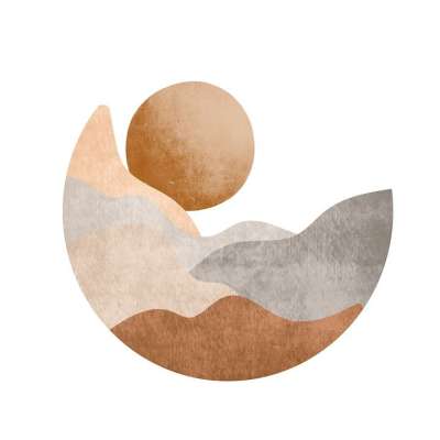 放荡不羁的 景观 太阳 日落 设计 圆形的 圆圈 波西米亚风