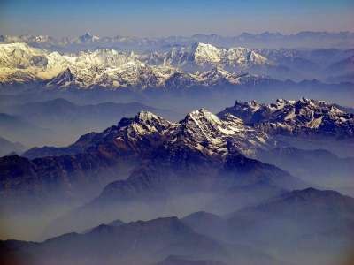 喜马拉雅山 山 景观 远景 天空 云 地标 著名的 谷 沟壑
