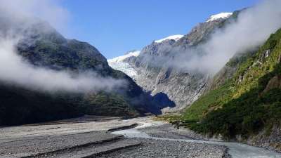 Franzjosef冰川 新西兰 南岛 岩石 南阿尔卑斯山 风光摄影