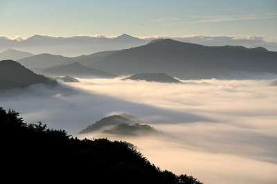 山 云 天空 自然 清晨 云海 晨光 景观