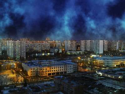 松采沃 莫斯科 夜晚 飞行员 云 夜城 夜灯 夜晚的莫斯科