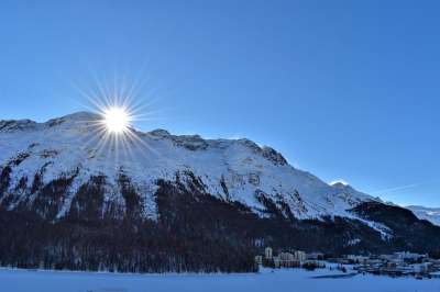 冬天 山 滑雪场 连续下坡 冬季景观 英石 莫里茨 瑞士 滑雪