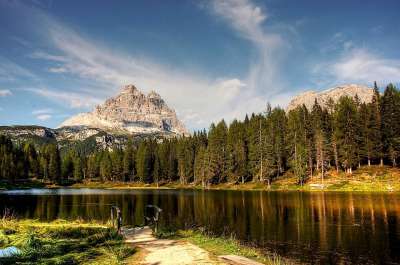 Misurina 白云岩 景观 山 意大利 阿尔卑斯山 南蒂罗尔