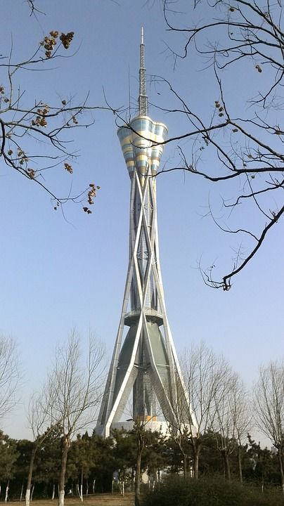 河南福塔 秋天 钢结构建筑 4A景点 河南电视台