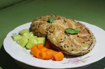 三明治 百吉饼 食物 盘子 一顿饭 美食 美味的 可口 午餐