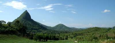 景观 山 泰国 森林 视图 绿色 夏天