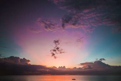 日落 海 云 海洋 地平线 黄昏 暮 余辉 成色 海景 天空