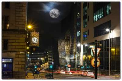 月亮 城市景观 城市 夜晚 城市的 结构 天空 天际线 建造