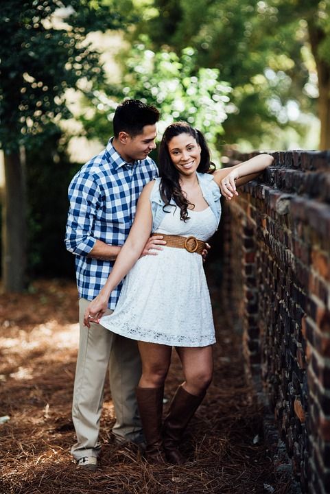 快乐的一对 幸福 爱 一起 恋人 关系 已订婚的 已婚 婚礼