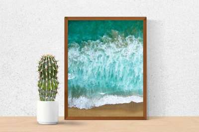 表 仙人掌 绘画 框架 图片 海画 海滩画 波浪 海 冲浪