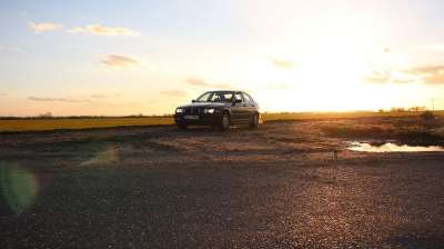 车 日落 车辆 镜头光晕 宝马 E46 汽车