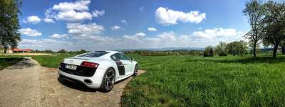 奥迪 R8 跑车 运动的 超级跑车 汽车 路 背景 V10