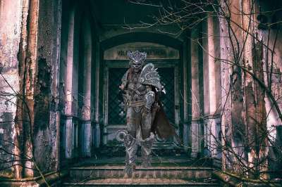 背景 建造 废墟 门口 战士 幻想