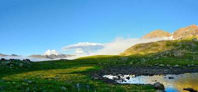 自然 看法 Kaçkars 景观自然 天空 草 山 绿色 和平