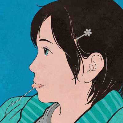 卡通片 绘画 女孩 棒糖