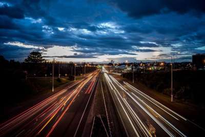 高速公路 光径 夜间摄影 蓝色的 天空 光 交通 夜晚 路