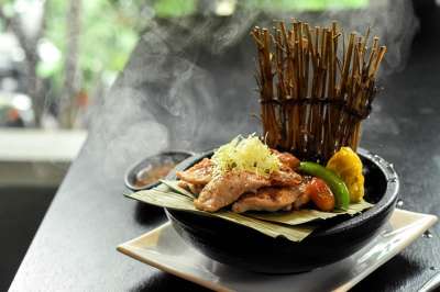 一顿饭 盘子 抽烟 美食 烤鸡 木炭烤鸡 融合 食物 美味的