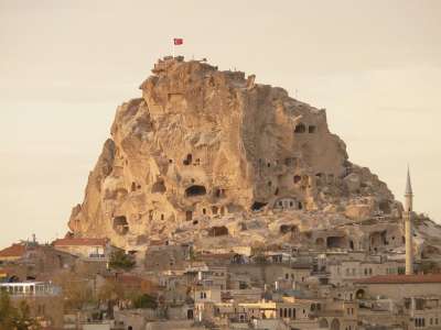 乌奇希萨尔 凝灰岩石住房 卡巴 Nevşehir 火鸡 岩公寓
