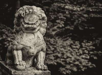 中国 狮子 棕褐色 雕像 幸福 亚洲 大理石 自然 寺庙 雕塑