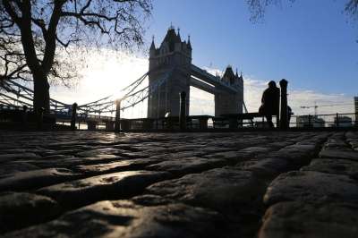 伦敦 塔桥 观光 在早上 天堂 桥 英国 旅游胜地 地标