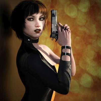 头像 赌博 女性 球员 武器 游戏玩家 女士 3D