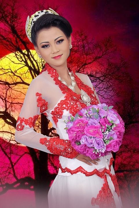 女孩 亚洲人 婚礼 女士 爱 女性 裙子 白色的 婚姻 庆典