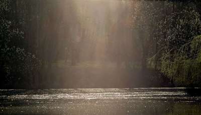 暮光 湖 反射 日落 晚上的气氛 景观 黄昏 水 太阳 自然