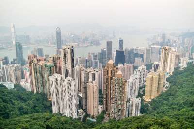 香港 天际线 旅游 山 吸引力 亚洲 摩天大楼 大城市 流动