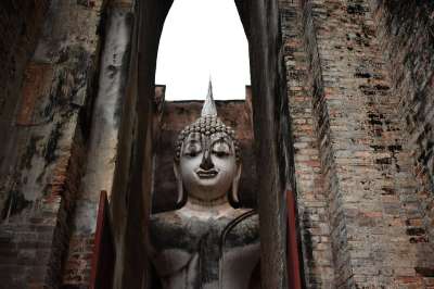 佛 素可泰 寺庙 泰国 结构 文化 雕塑 古老的 旅游 废墟