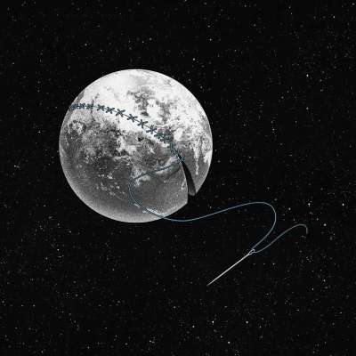 地球 缝线 宇宙 星星 繁星点点 星系 空间 针 夜晚 修补