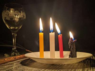 蜡烛 魔力 仪式 魔法 异教徒 神秘的 五角星 巫术 威卡