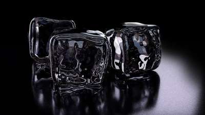 冰的多维数据集 3D 渲染 茶点 冰淇淋 寒冷的 冻结 夏天