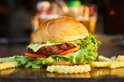 汉堡 面包 肉 营养 番茄 牛排 食物 摄影 新鲜的 健康食品