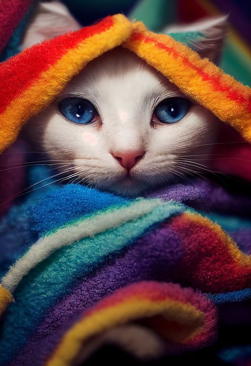 小猫 毛巾 彩色毛巾 柔软度 自然 友谊 相信 自在 3D 模型