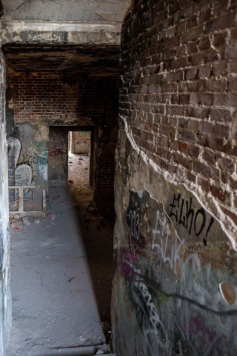 弃 建造 涂鸦 破旧的 废墟 墙 结构 Urbex