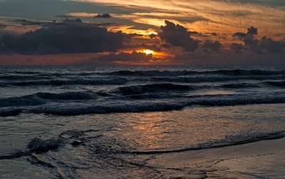 海 波浪 黄昏 户外 海滩 海洋 地中海 日落 云