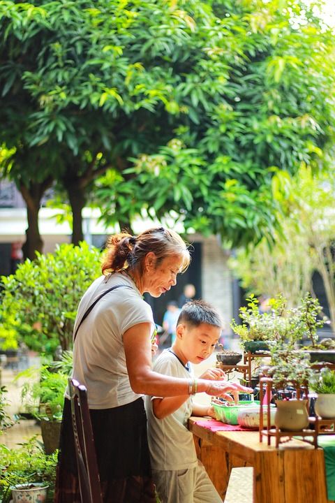 人 大自然 夏季 花园 公园 家庭 儿童