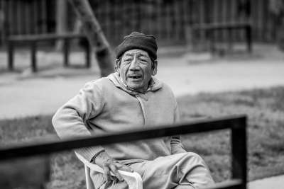 老的 白色的 黑色的 黑和白 老人 肖像 老年龄