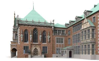 不来梅 市政厅 圆顶 建筑学 建造 教会 观光 历史的 旅游胜地