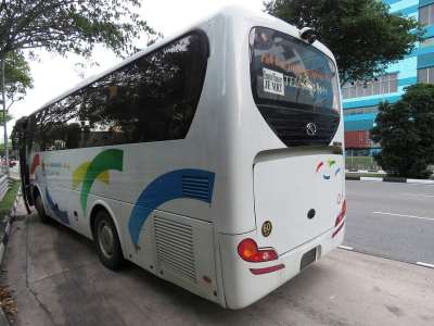 公共汽车 巴士站 新加坡 私人旅 旅行 运输 车辆 游客 旅游