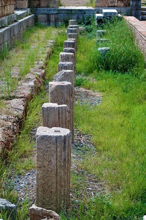 列 古老的 废墟 希腊 考古 Messene