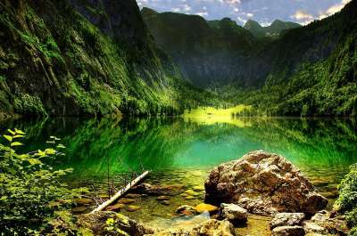 Königssee 巴伐利亚 贝 阿尔卑斯山 山 自然 水 假期