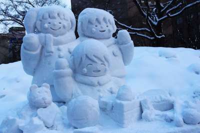 雪雕 雪地艺术 节日 每年一次 雕塑 卡通片 令人惊叹 美丽的