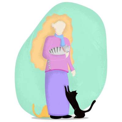 女士 猫 猫小姐 小猫 宠物 友谊 最好的朋友 金发女郎 女孩