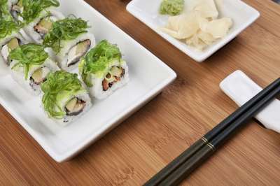 寿司 鱼 卷 白饭 一顿饭 食物 日本人 餐厅 健康 亚洲人