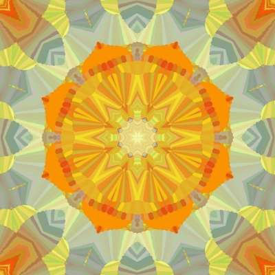 阳光 阳光明媚 太阳 抽象 黄色 明亮的 万花筒 曼荼罗