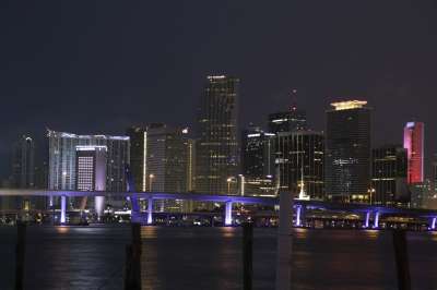 迈阿密 夜晚 城市 佛罗里达 天际线 美国 城市景观 市中心