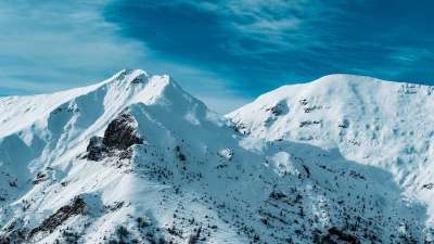 景观 冬天 山 雪 天堂 多云的 生长 提示
