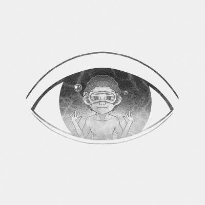 眼睛 潜水员 超现实的 潜水 人 男人 海 海洋 水下 画画